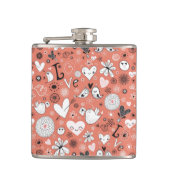 愛鳥パターン フラスク (正面)