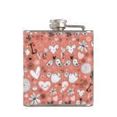 愛鳥パターン フラスク (裏面)