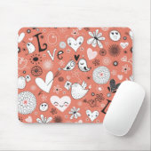 愛鳥パターン マウスパッド (マウス)