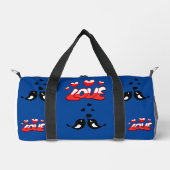 愛鳥パーソナライズされた名 ダッフルバッグ (正面)