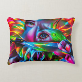 愛鳥恐怖症：鮮明な超現実美術 アクセントクッション