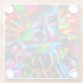 愛鳥恐怖症：鮮明な超現実美術 ガラスコースター (裏面)