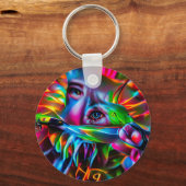 愛鳥恐怖症：鮮明な超現実美術 キーホルダー (裏面)