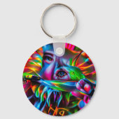 愛鳥恐怖症：鮮明な超現実美術 キーホルダー (裏面)