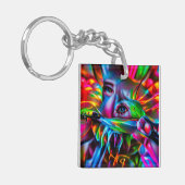 愛鳥恐怖症：鮮明な超現実美術 キーホルダー (正面左)