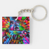 愛鳥恐怖症：鮮明な超現実美術 キーホルダー (裏面)