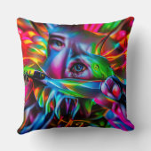 愛鳥恐怖症：鮮明な超現実美術 クッション (裏面)