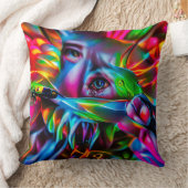 愛鳥恐怖症：鮮明な超現実美術 クッション (ブランケット)