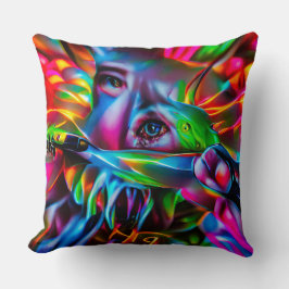 愛鳥恐怖症：鮮明な超現実美術 クッション