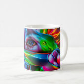 愛鳥恐怖症:鮮明な超現実美術 コーヒーマグカップ (正面右)