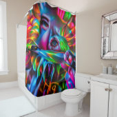 愛鳥恐怖症：鮮明な超現実美術 シャワーカーテン (インサイチュ)