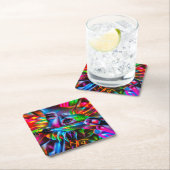 愛鳥恐怖症:鮮明な超現実美術 スクエアペーパーコースター (インサイチュ)