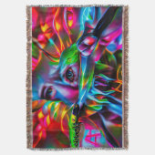 愛鳥恐怖症：鮮明な超現実美術 スローブランケット (正面縦)