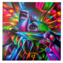 愛鳥恐怖症：鮮明な超現実美術 タイル