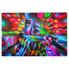 愛鳥恐怖症：鮮明な超現実美術 メタルプリント