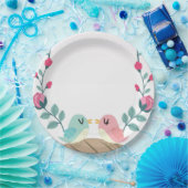 愛鳥春の花 ペーパープレート (パーティー)