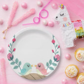 愛鳥春の花 ペーパープレート (パーティー)