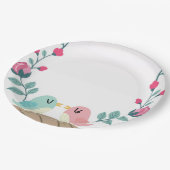 愛鳥春の花 ペーパープレート (アングル)