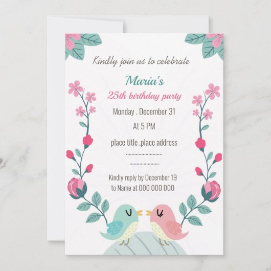 愛鳥植物誕生日 (正面)