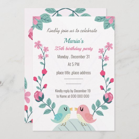 愛鳥植物誕生日 (正面/裏面)