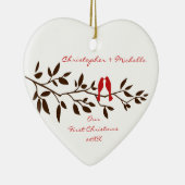 愛鳥私達の初めてのクリスマスのオーナメント セラミックオーナメント (右)