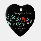 愛鳥私達の初めてのクリスマスのオーナメント セラミックオーナメント (右)