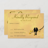 愛鳥第50記念日の応答カード 出欠カード (正面/裏面)