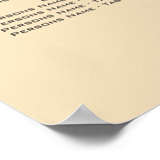 愛鳥結婚の座席表 ポスター (角)