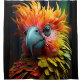 愛鳥 シャワーカーテン (正面)