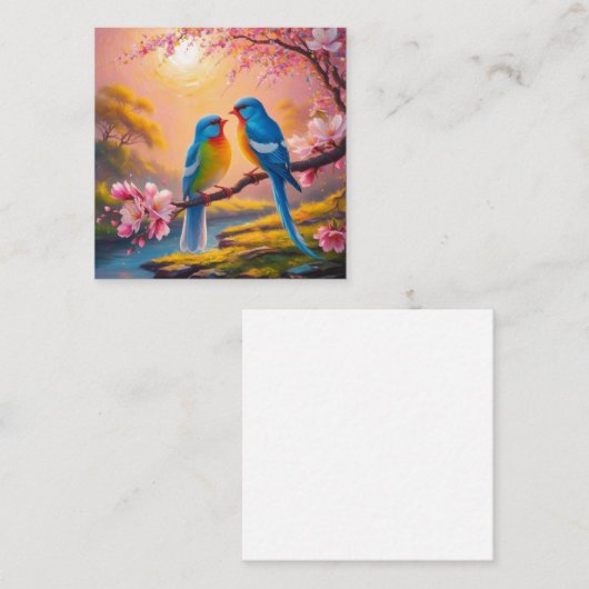 愛鳥 スクエア名刺 (正面/裏面)