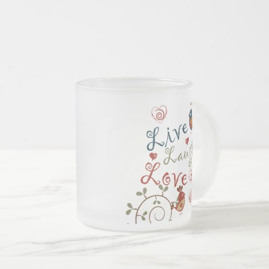 愛鳥 フロストグラスマグカップ (正面右)