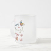 愛鳥 フロストグラスマグカップ (正面左)