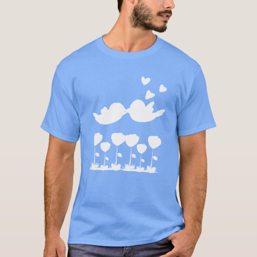 愛鳥 動物 自然 花 家族 Tシャツ (正面)