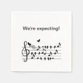 愛鳥，妊娠，カスタマイズ可能 スタンダードカクテルナプキン (正面)