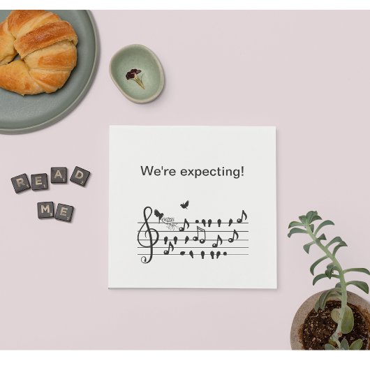 愛鳥，妊娠，カスタマイズ可能 スタンダードカクテルナプキン