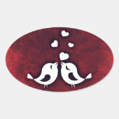 愛鳥 楕円形シール (正面)