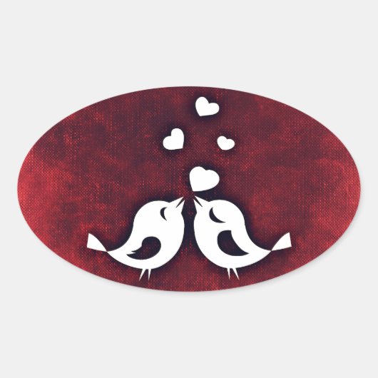 愛鳥 楕円形シール (正面)