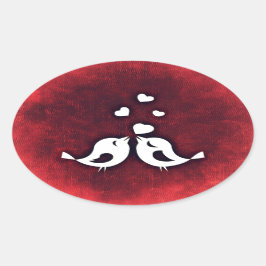 愛鳥 楕円形シール