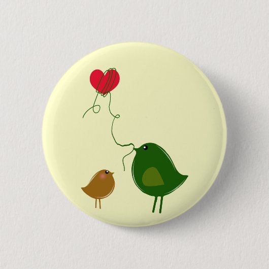 愛鳥 缶バッジ (正面)