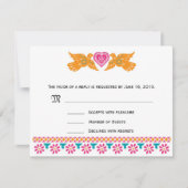 愛鳥RSVPカード-水 出欠カード (正面)