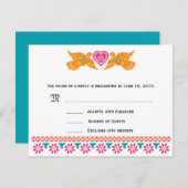 愛鳥RSVPカード-水 出欠カード (正面/裏面)