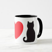 愛黒猫 マグカップ (正面右)