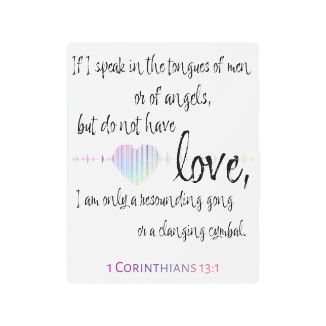 愛1コリント13:1 メタルプリント (正面)