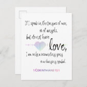 愛1コリント13:1 案内ポストカード (正面/裏面)