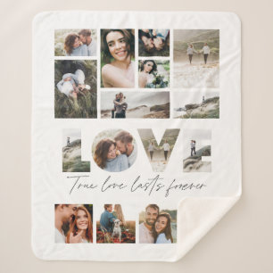 愛16写真ギフトモダンミニマルフパーソナライズされたァイル シェルパブランケット