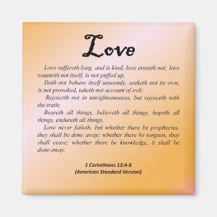 愛1 Corinthians 13-4年 マグネット