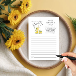 愛1stスピリッツ誰の記憶ブライダルシャワーゲーム 招待状