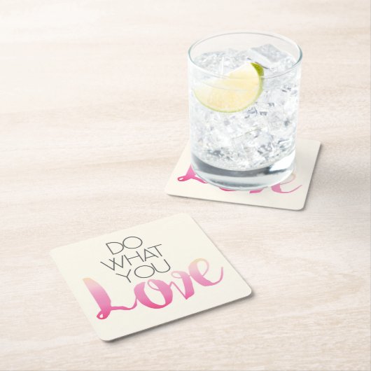 愛2何をして下さい スクエアペーパーコースター (インサイチュ)