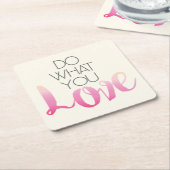 愛2何をして下さい スクエアペーパーコースター (アングル)