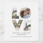 愛4フォトシンプルモダンパーソナライズされたギフトワイン ワインラベル (シングルラベル)